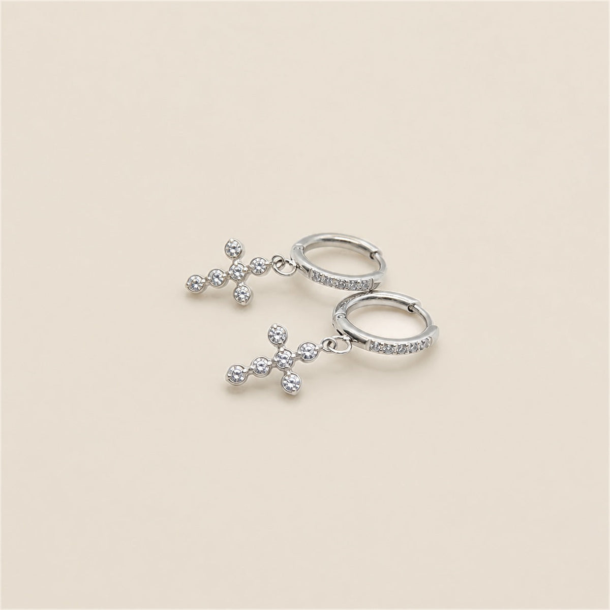 Lumi Cross Hoops