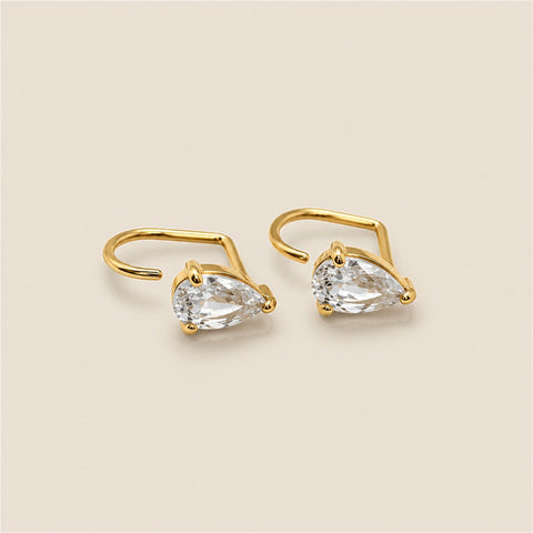 Pear diamond Comfort Earrings