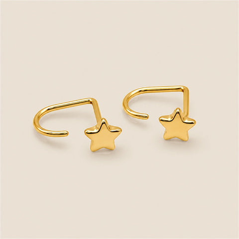 Gold Star Comfort Earrings