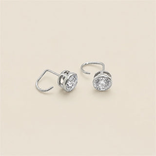 Circle Diamond Comfort Earrings