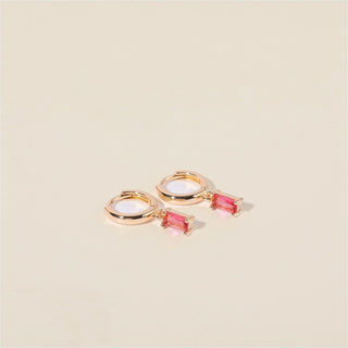 Bella Birthstone Huggies Earrings