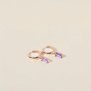 Bella Birthstone Huggies Earrings