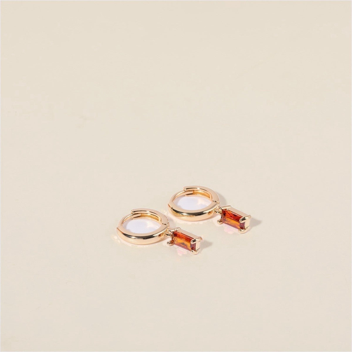 Bella Birthstone Huggies Earrings