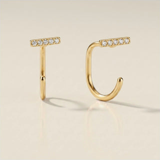 Diamond Bar Comfort Earrings
