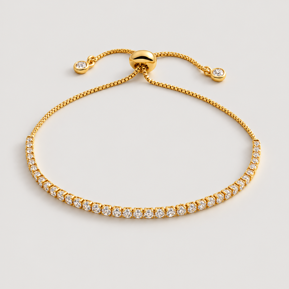 Melly Adjustable Tennis Bracelet — studio product photograph