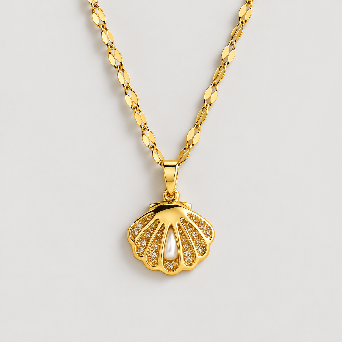 Waikiki Shell Necklace — studio product photograph