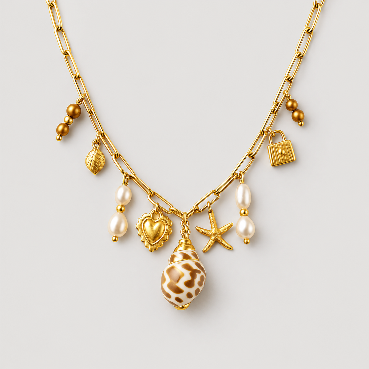 Seashell Cove Necklace — studio product photograph