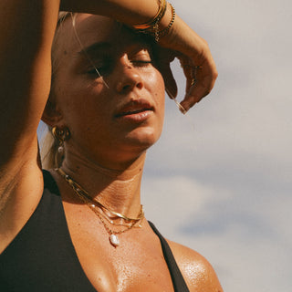 Hanalei Pearl Coin Paperclip Necklace (Bundle)