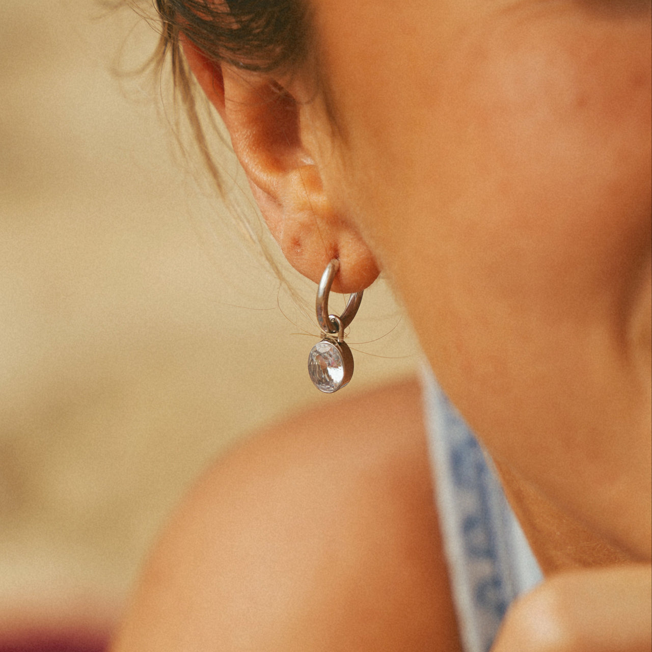 Diamond Lock Earrings