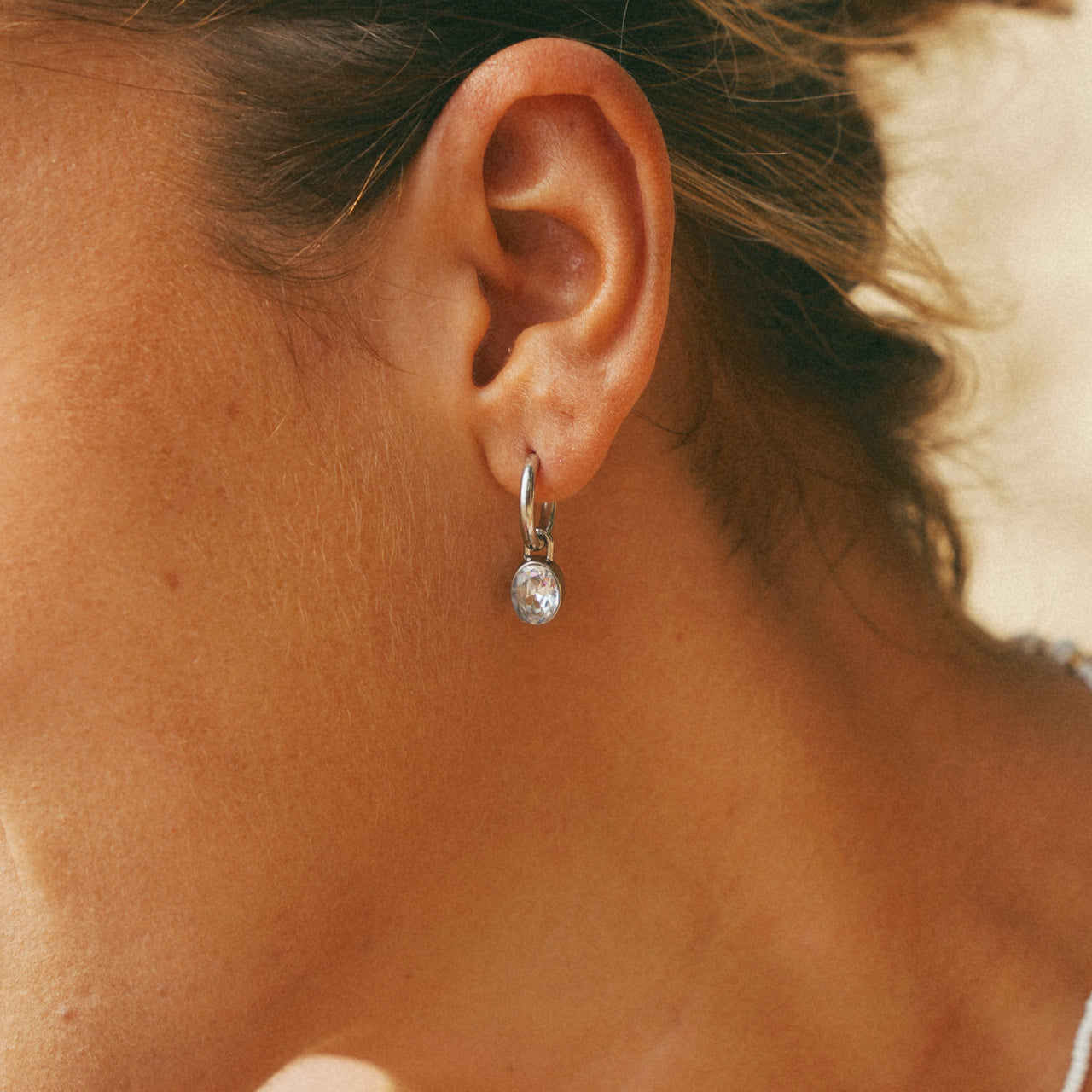 Diamond Lock Earrings