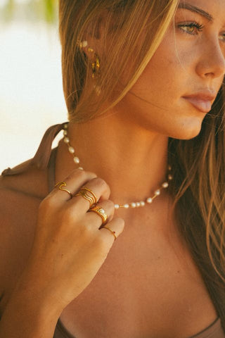 Wave Trio Ring