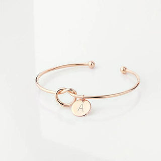 Rosa® Initial Knot Bangle Bracelet - Louise Carter